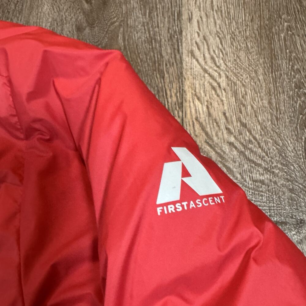 Eddie Bauer Goose Down Puffer Jacket Mens Medium Red Evertherm First Ascent - Picture 4 of 12